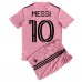 Günstige Inter Miami Lionel Messi #10 Babykleidung Heim Fussballtrikot Kinder 2023-24 Kurzarm (+ kurze hosen)